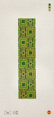 Saturnalia Stitching Emerald Key Fob Needlepoint Canvas