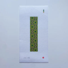 Saturnalia Stitching Emerald Key Fob Needlepoint Canvas
