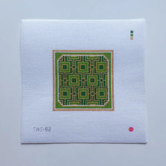 Saturnalia Stitching Emerald Square Needlepoint Canvas