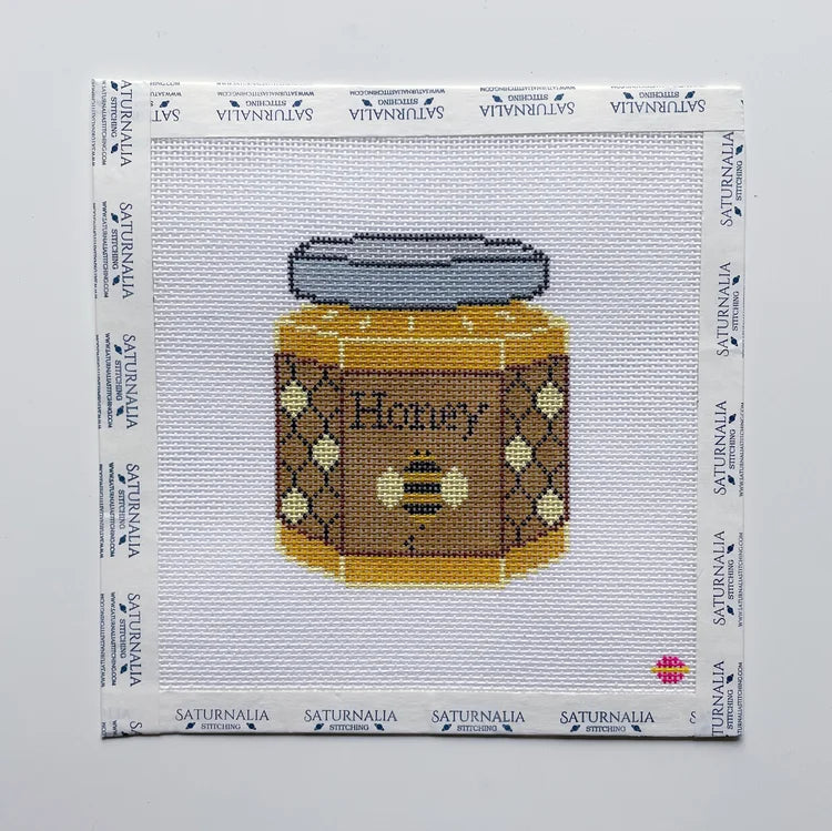 Saturnalia Stitching Honey Pot Needlepoint Canvas
