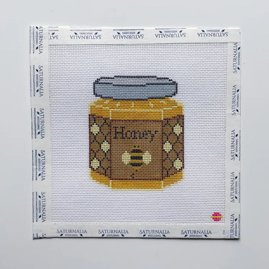 Saturnalia Stitching Honey Pot Needlepoint Canvas