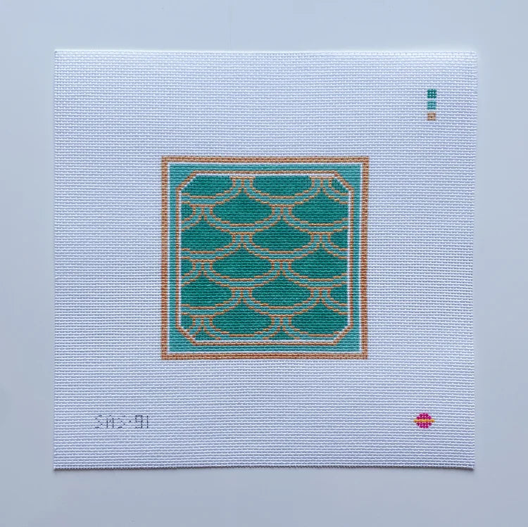 Saturnalia Stitching Mermaid Square Needlepoint Canvas