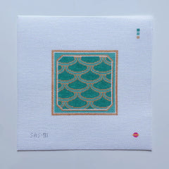 Saturnalia Stitching Mermaid Square Needlepoint Canvas