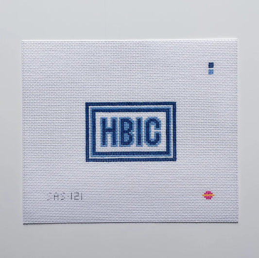 Saturnalia Stitching Mini Blue HBIC Needlepoint Canvas