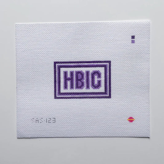 Saturnalia Stitching Mini Purple HBIC Needlepoint Canvas