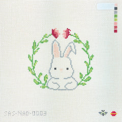 Saturnalia Stitching Needlepoint After Dark Floppy Ear Bunny Needlepoint Canvas
