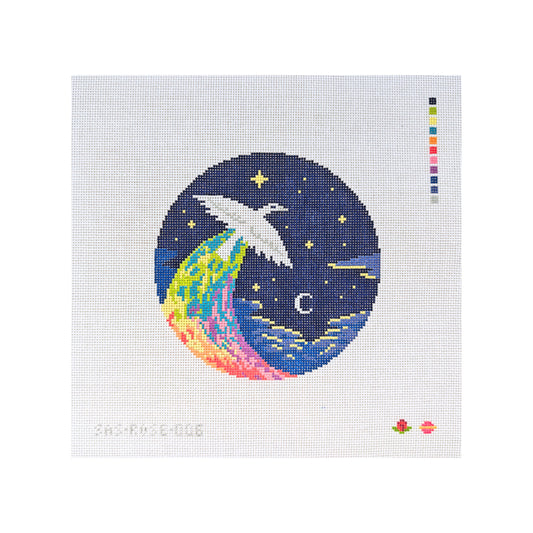 Saturnalia Stitching Rose Acolyte Night Bird Needlepoint Canvas