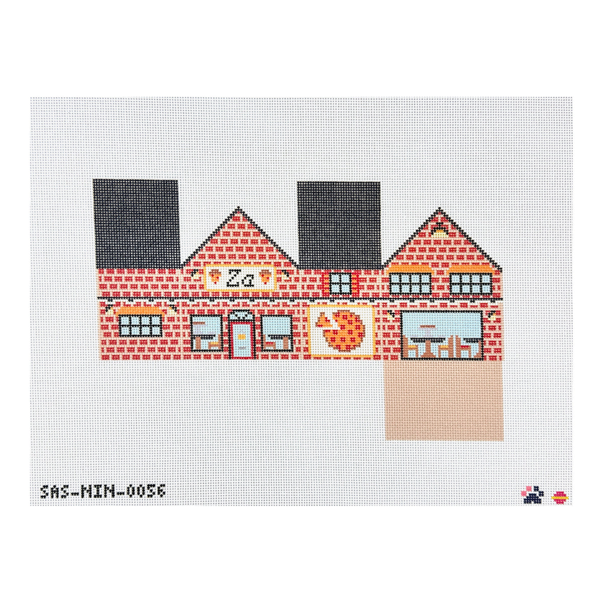 Saturnalia Stitching Nine Lives Needlepoint 3D Pizza Shop Needlepoint Canvas
