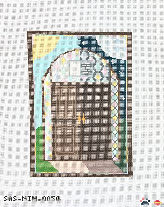 Saturnalia Stitching Nine Lives Needlepoint Doorway E-Reader Case Needlepoint Canvas