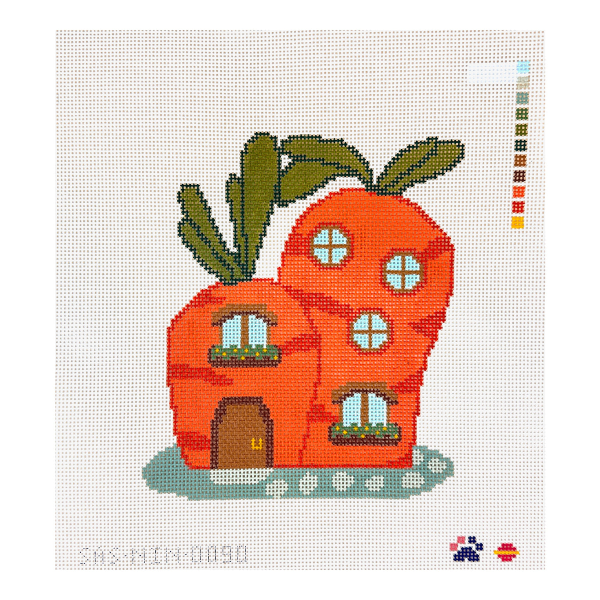 Saturnalia Stitching Nine Lives Needlepoint Fairy Village Carrot House Needlepoint Canvas
