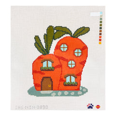 Saturnalia Stitching Nine Lives Needlepoint Fairy Village Carrot House Needlepoint Canvas
