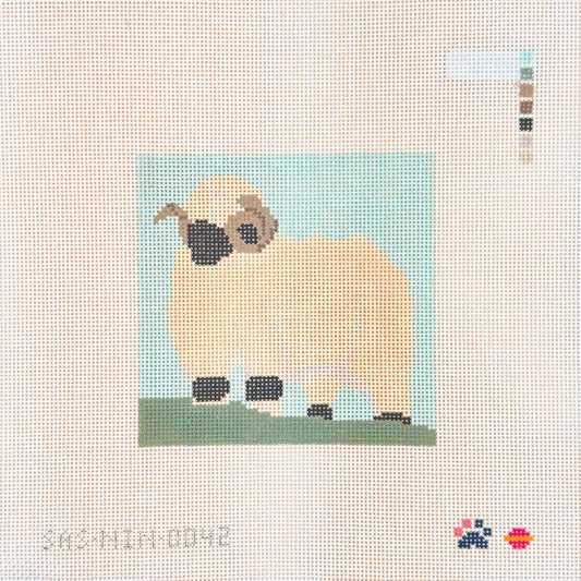 Saturnalia Stitching Nine Lives Needlepoint Horned Sheep Needlepoint Canvas