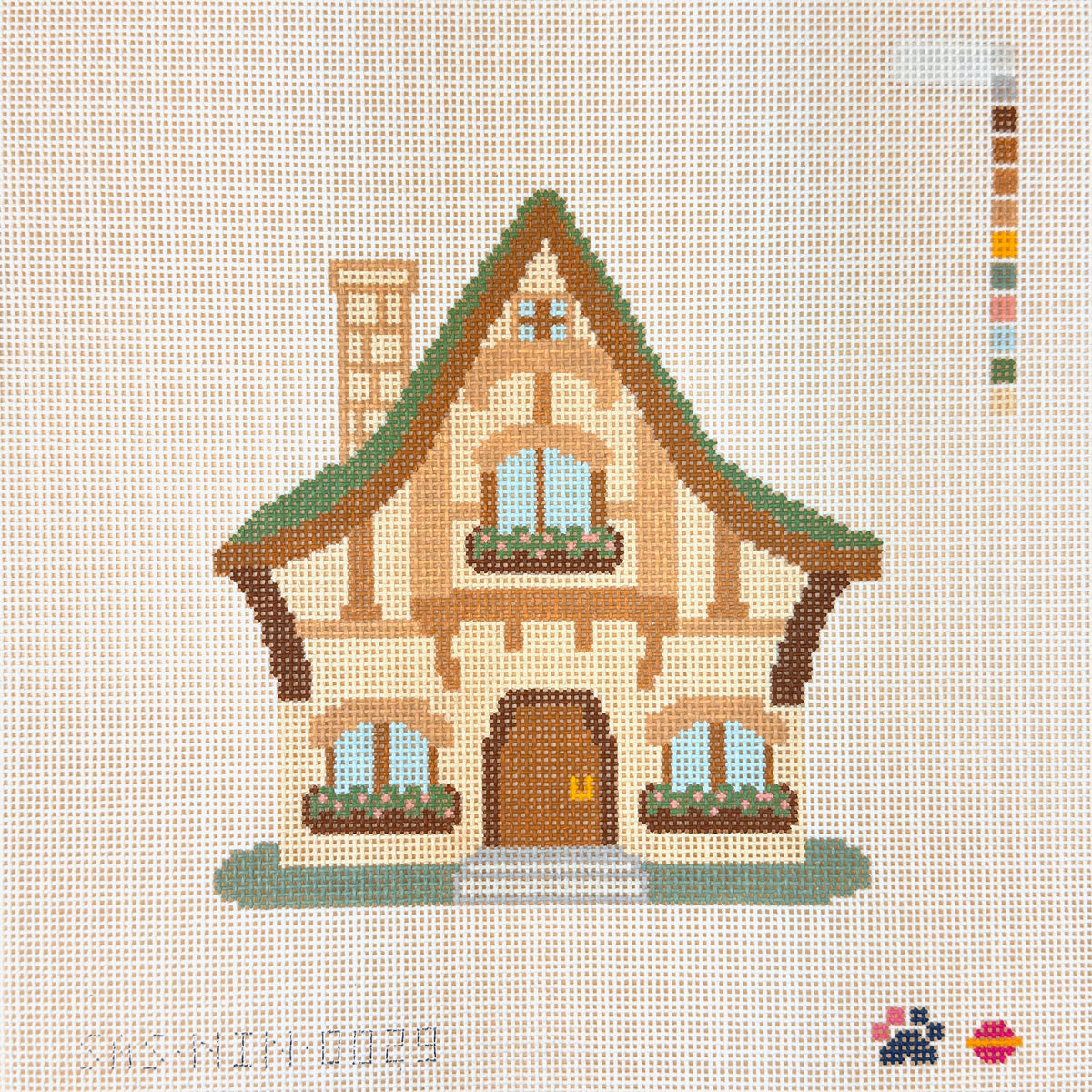 Saturnalia Stitching Nine Lives Needlepoint Fairy Village Mossy Cottage Needlepoint Canvas