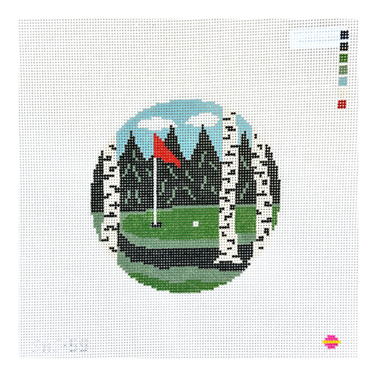Saturnalia Stitching Perfect Shot Needlepoint Canvas