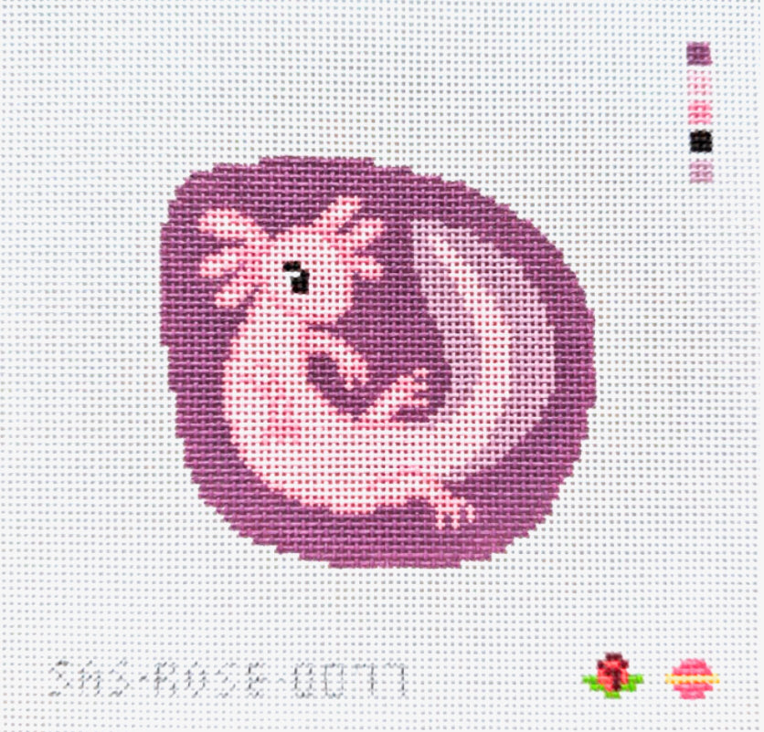 Saturnalia Stitching Rose Acolyte Axolotl Needlepoint Canvas