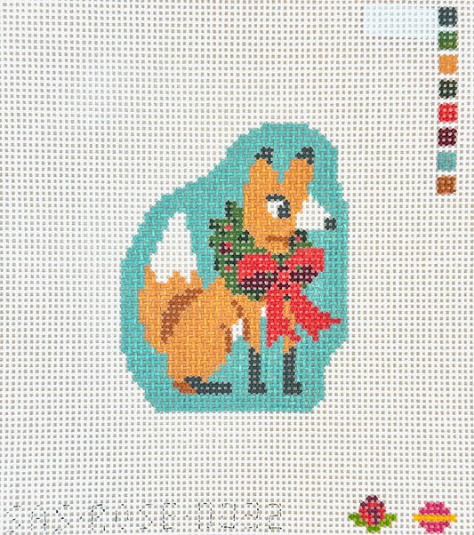Saturnalia Stitching Rose Acolyte Christmas Fox Needlepoint Canvas