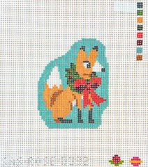Saturnalia Stitching Rose Acolyte Christmas Fox Needlepoint Canvas