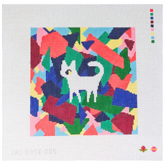 Saturnalia Stitching Rose Acolyte Geo Cat Needlepoint Canvas