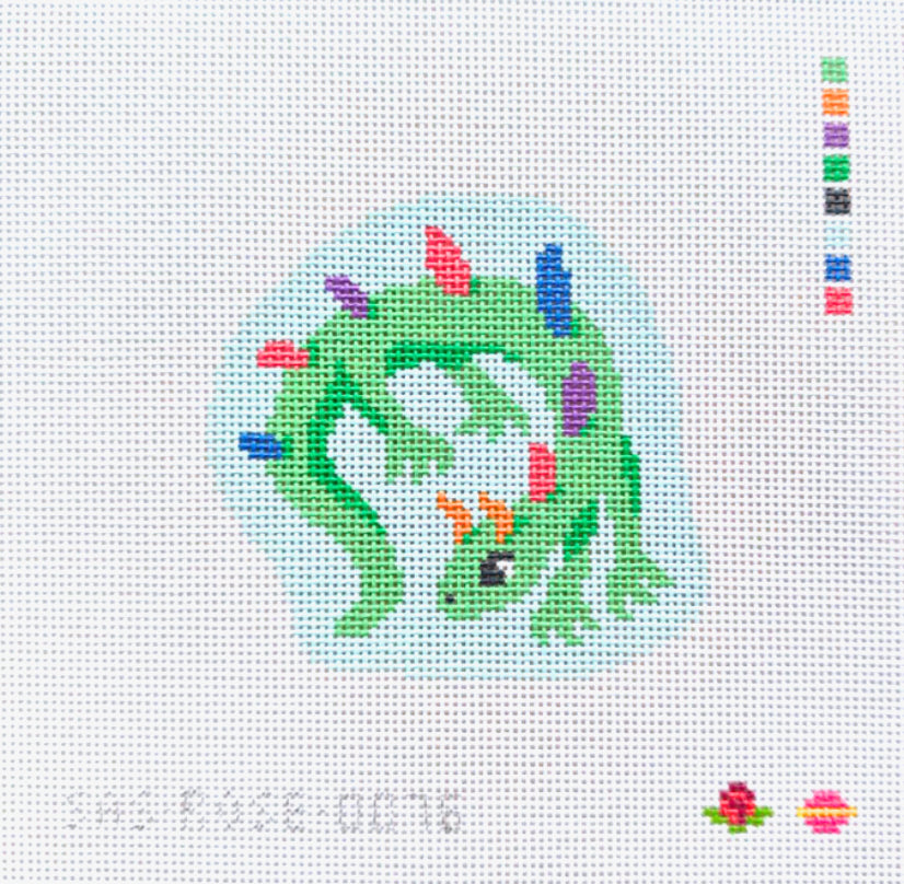 Saturnalia Stitching Rose Acolyte Green Dragon Needlepoint Canvas