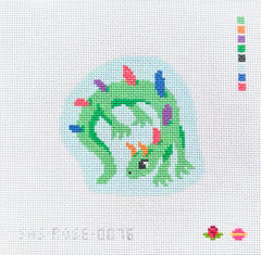 Saturnalia Stitching Rose Acolyte Green Dragon Needlepoint Canvas