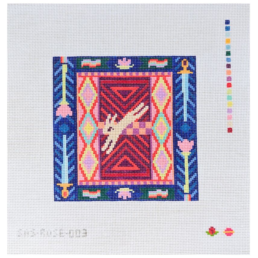Saturnalia Stitching Rose Acolyte Leaping Bunny Tapestry Needlepoint Canvas
