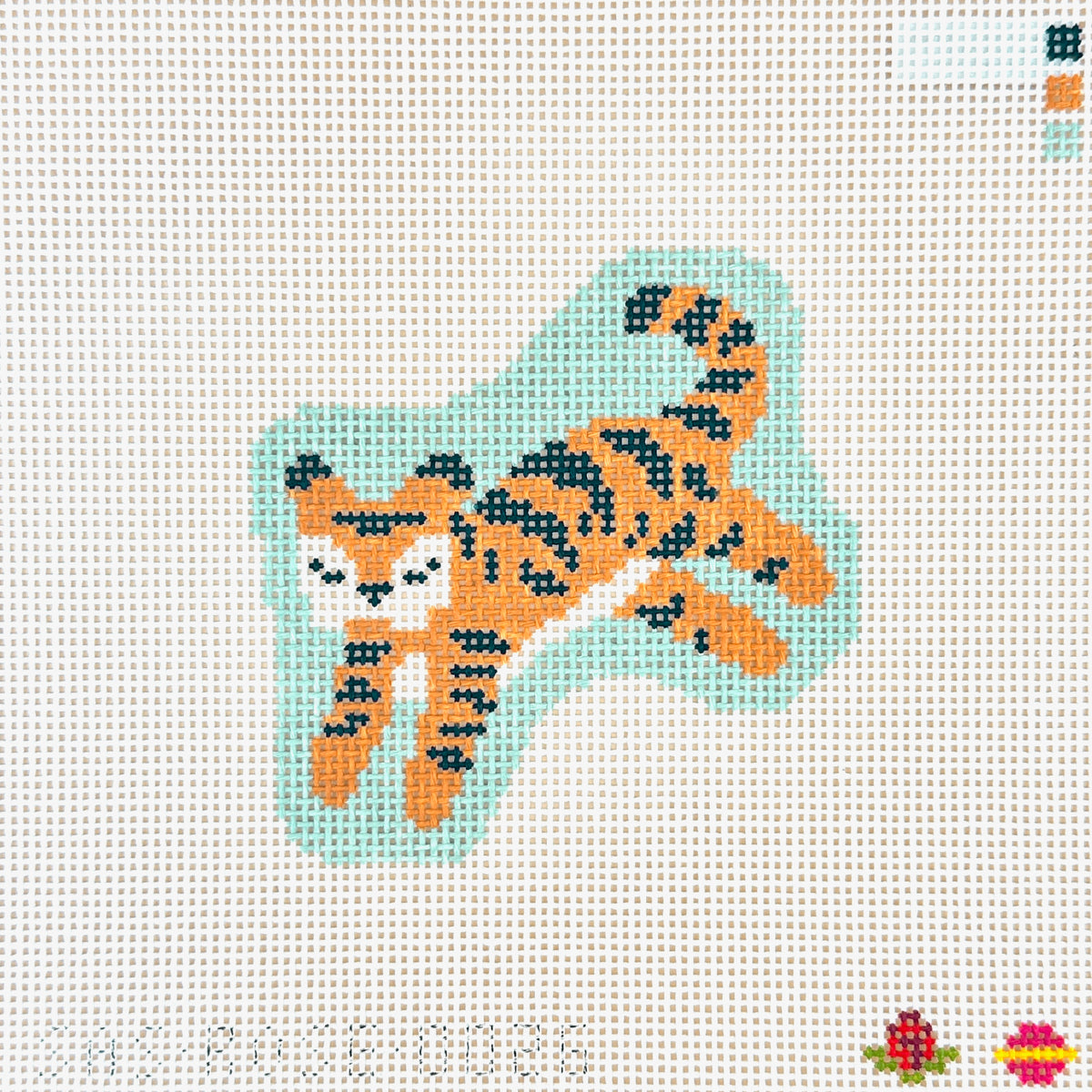 Saturnalia Stitching Rose Acolyte Leaping Tiger Needlepoint Canvas