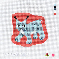 Saturnalia Stitching Rose Acolyte Lynx Needlepoint Canvas