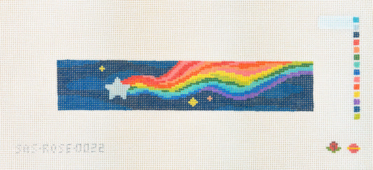 Saturnalia Stitching Rose Acolyte Rainbow Star Key Fob Needlepoint Canvas