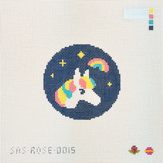 Saturnalia Stitching Rose Acolyte Simple Horse Round Needlepoint Canvas