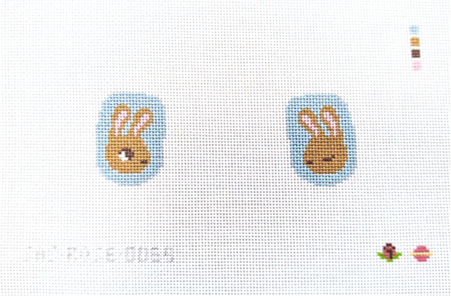 Saturnalia Stitching Rose Acolyte Two Sided Bunny Charm Needlepoint Canvas