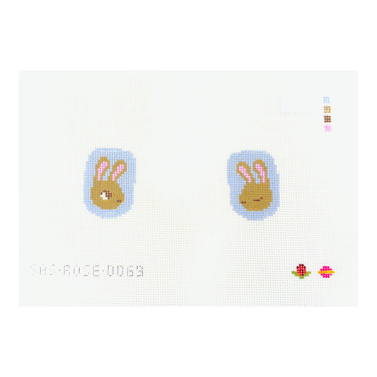 Saturnalia Stitching Rose Acolyte Two Sided Bunny Charm Needlepoint Canvas