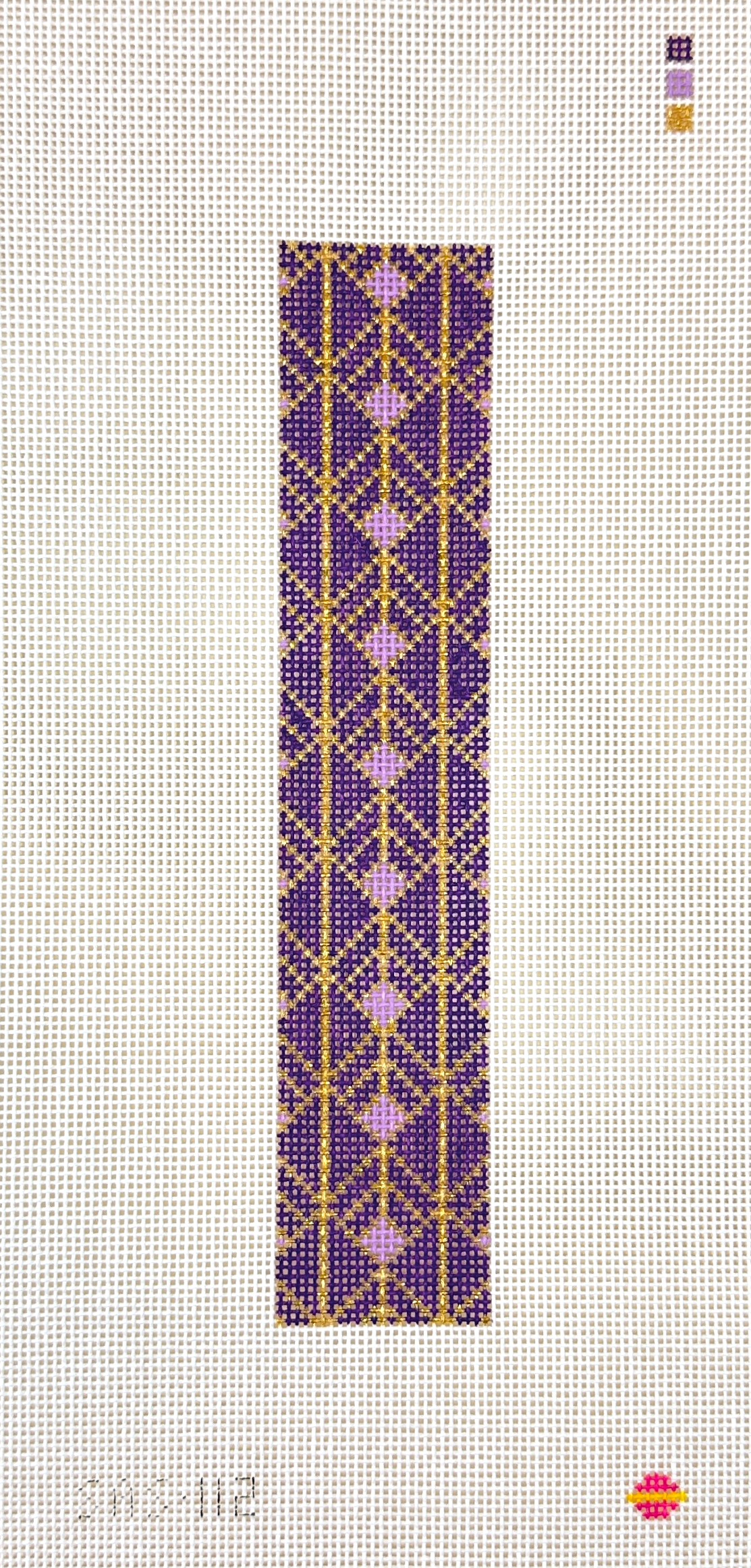 Saturnalia Stitching Royal Key Fob Needlepoint Canvas