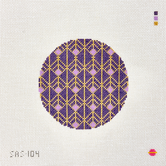 Saturnalia Stitching Royal Round Needlepoint Canvas