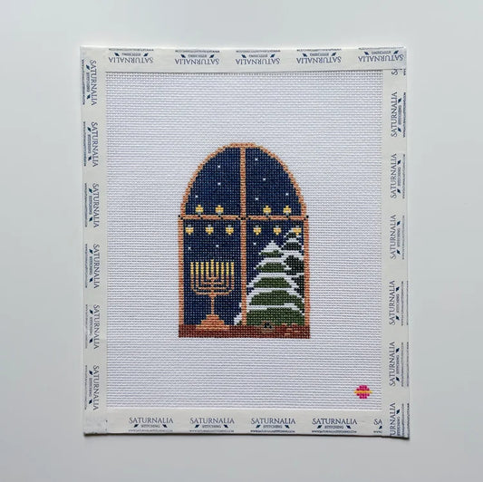 Saturnalia Stitching Sameach Skies Needlepoint Canvas - 13M