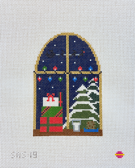 Saturnalia Stitching Santa's Skies Needlepoint Canvas - 13M