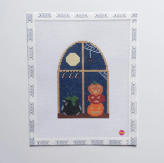 Saturnalia Stitching Scary Skies Needlepoint Canvas - 18M