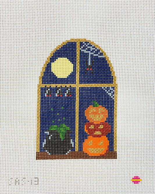 Saturnalia Stitching Scary Skies Needlepoint Canvas - 13M