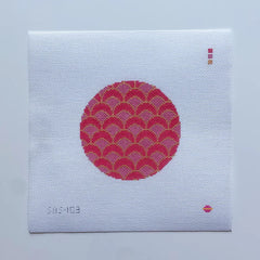 Saturnalia Stitching Seashell Round Needlepoint Canvas