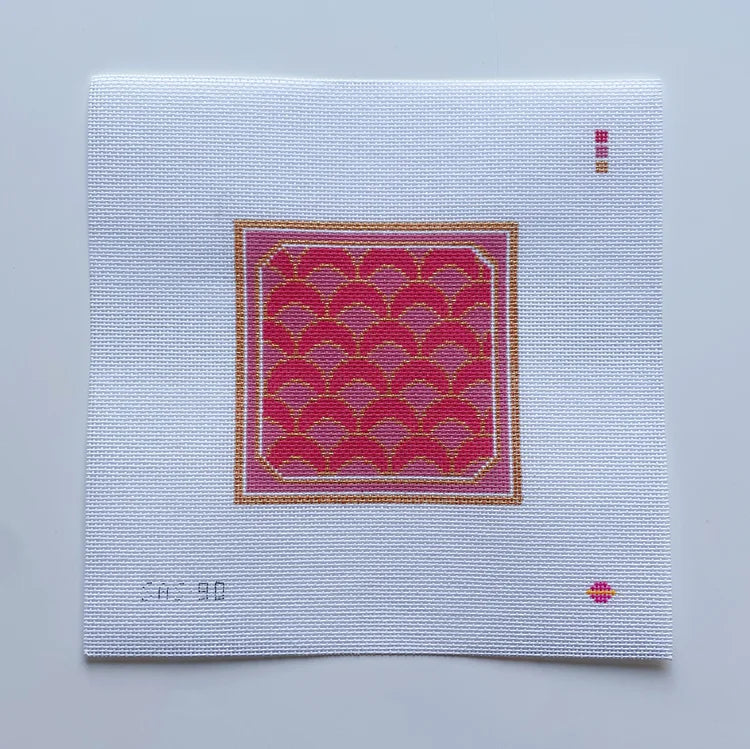 Saturnalia Stitching Seashell Square Needlepoint Canvas