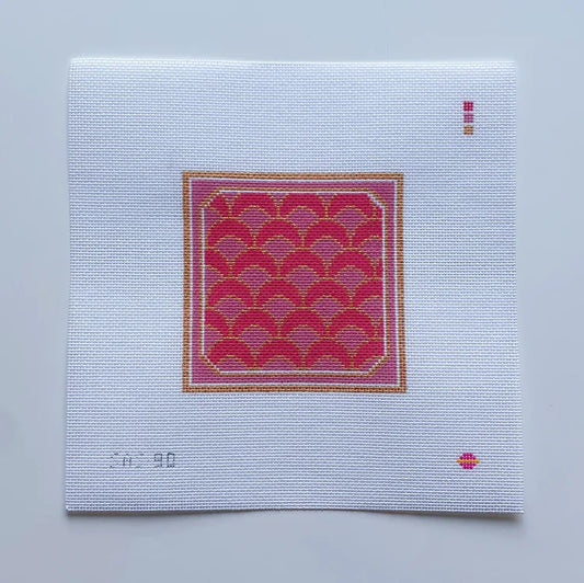 Saturnalia Stitching Seashell Square Needlepoint Canvas