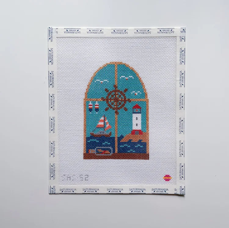 Saturnalia Stitching Seaside Skies Needlepoint Canvas - 13M