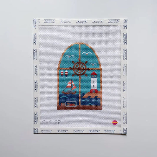 Saturnalia Stitching Seaside Skies Needlepoint Canvas - 13M