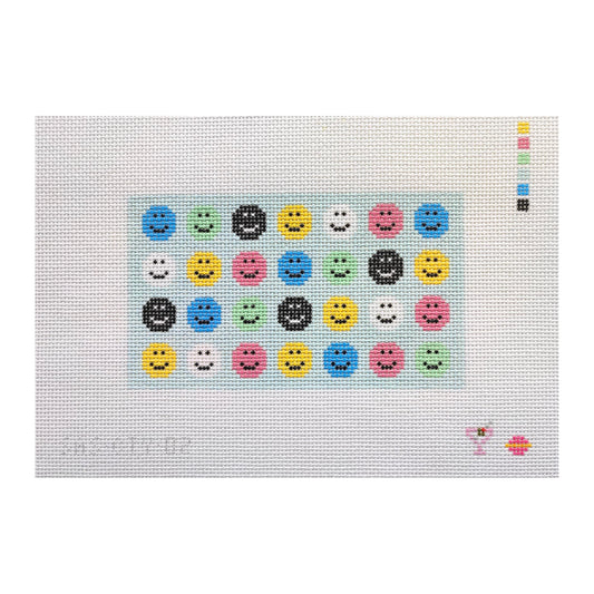 Saturnalia Stitching Smile On Clutch Needlepoint Canvas