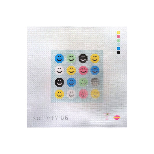 Saturnalia Stitching Smile On Coaster Needlepoint Canvas