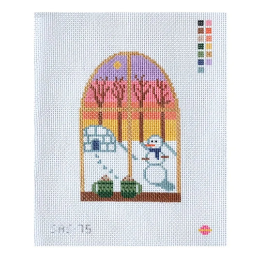 Saturnalia Stitching Snowy Skies Needlepoint Canvas - 13M