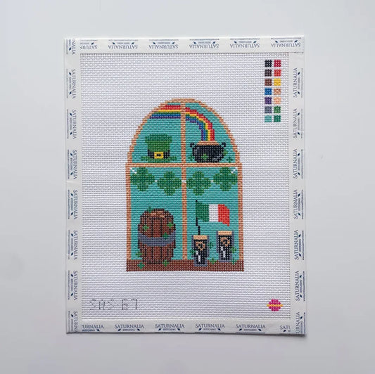 Saturnalia Stitching St. Patty's Skies Needlepoint Canvas - 18M