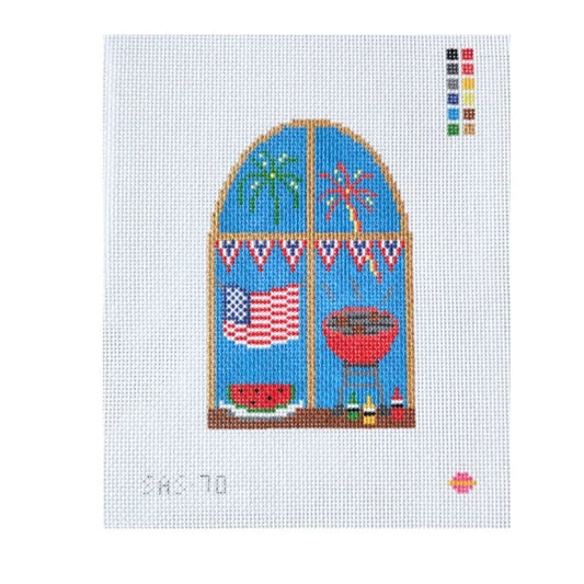 Saturnalia Stitching Star Spangled Skies Needlepoint Canvas - 13M