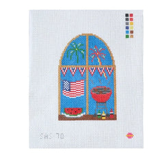 Saturnalia Stitching Star Spangled Skies Needlepoint Canvas - 13M
