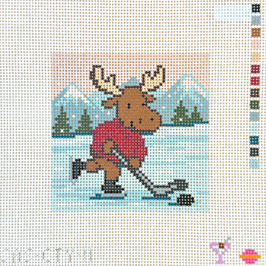 Saturnalia Stitching The City Stitcher Rink Wrangler Needlepoint Canvas