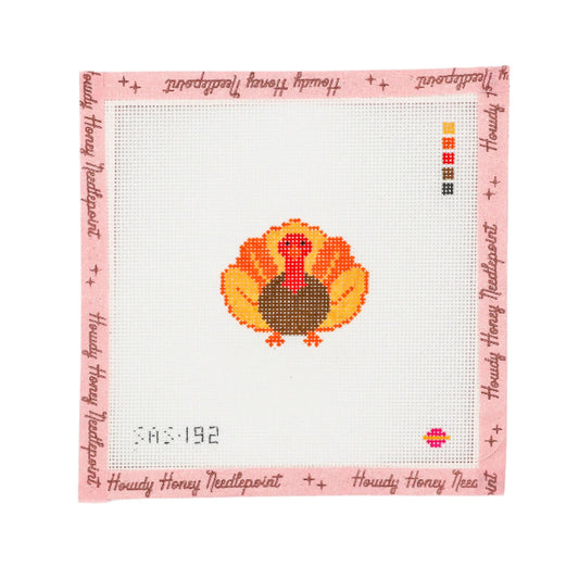 Saturnalia Stitching Tiny Turkey Needlepoint Canvas